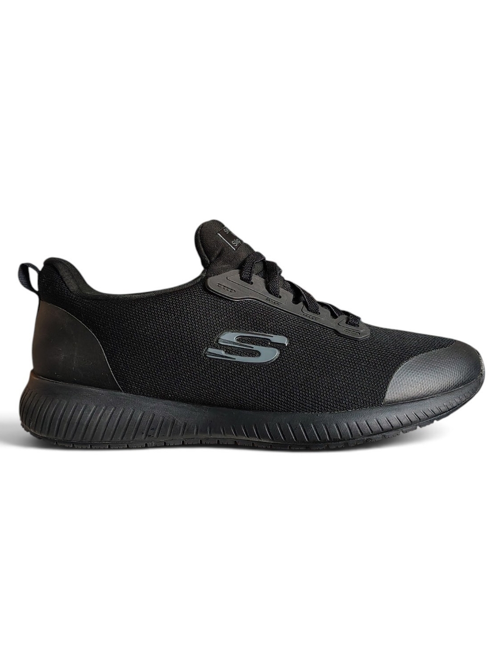 Skechers Work Slip Resistant Relaxed Fit Squad Sneakers Black Women's 9.5